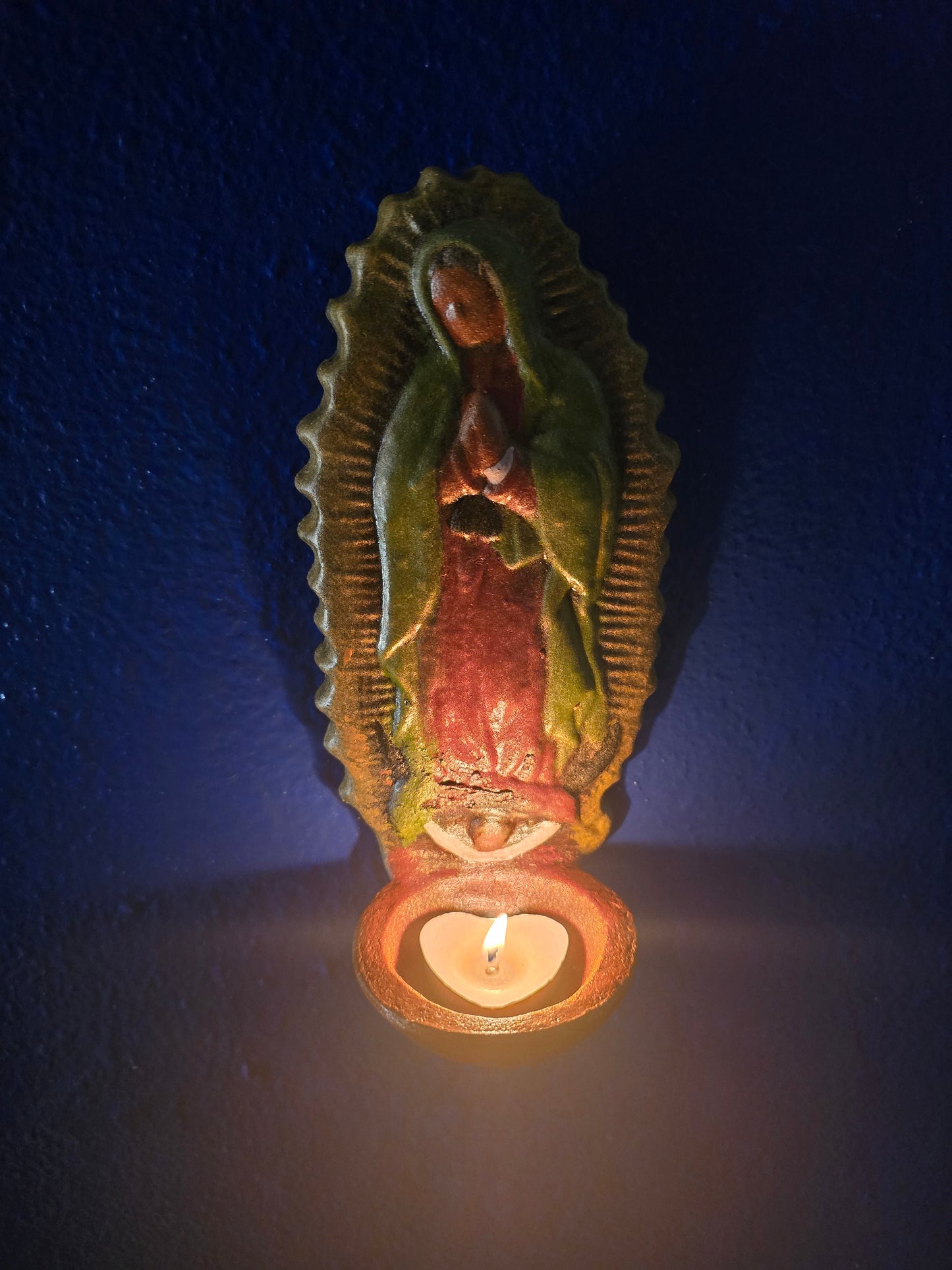 Virgencitas for candle holder