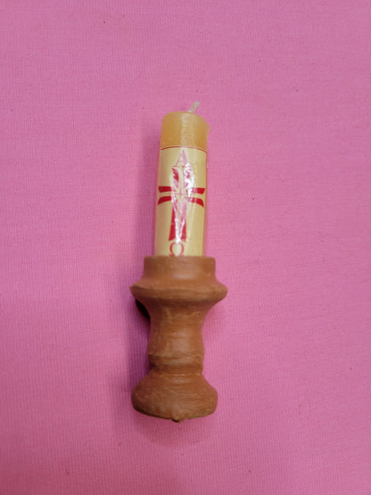 Mini candelero de barro