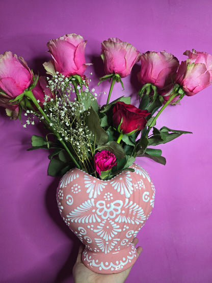 Florero corazon de talavera