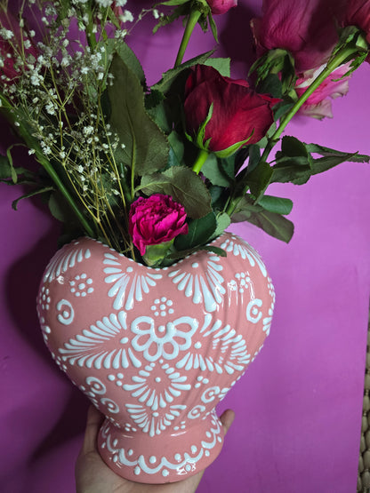 Florero corazon de talavera