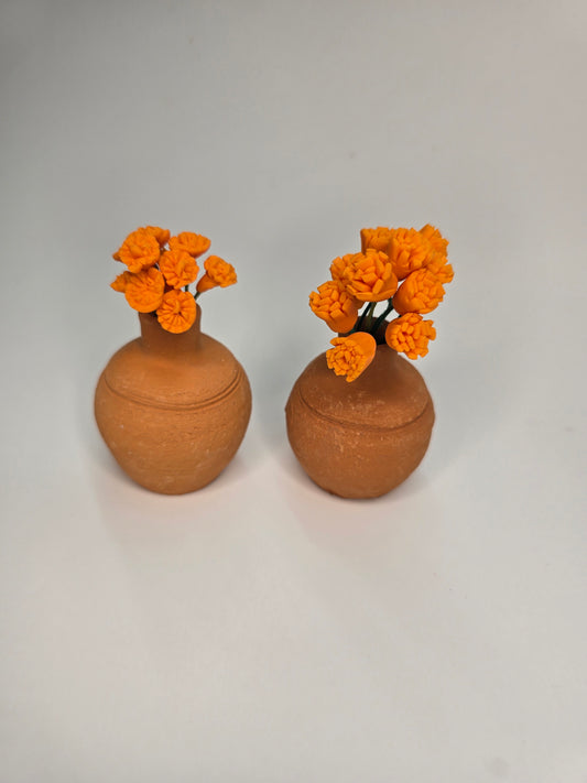 Florero Con Flores Cempasúchil