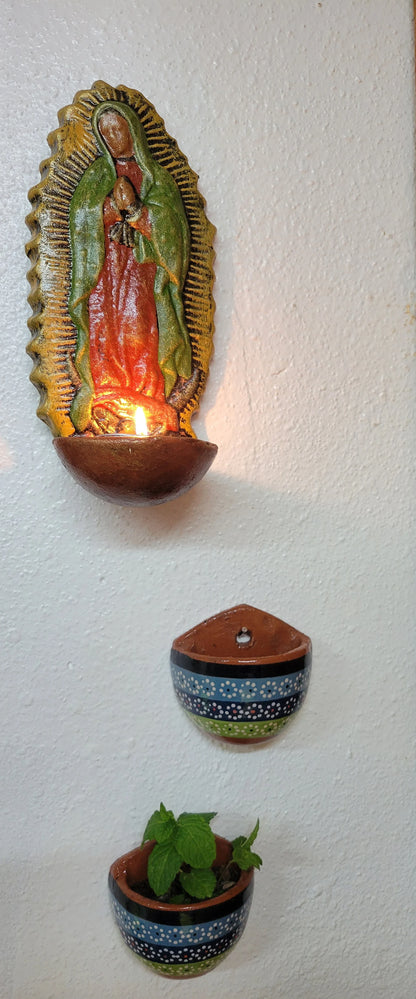 Virgencitas for candle holder
