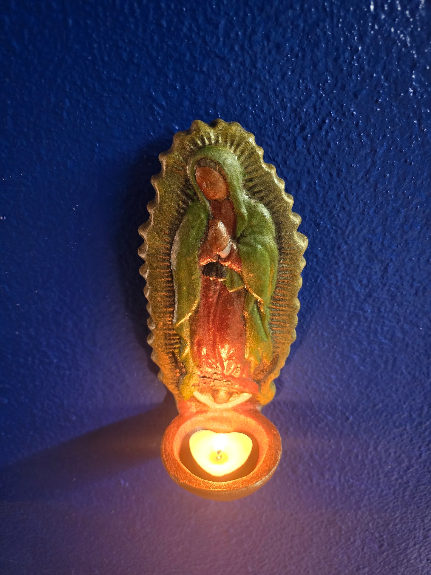 Virgencitas for candle holder