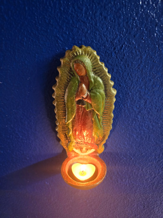 Virgencitas for candle holder
